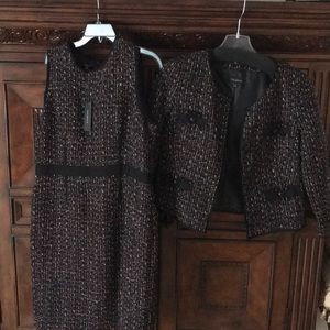 Dress black,red, grey w/ matching jacket